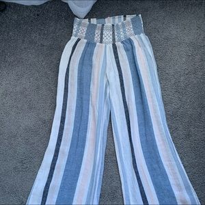 striped flowy pants